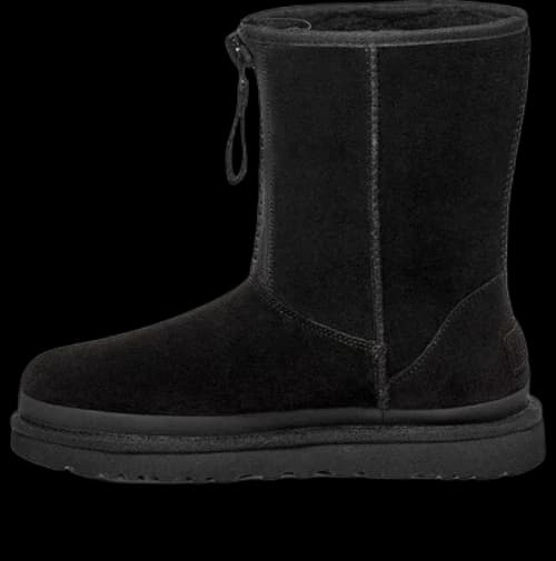 UGG Classic Short Zipper Tape Logo Boot 'Black' (Women's)