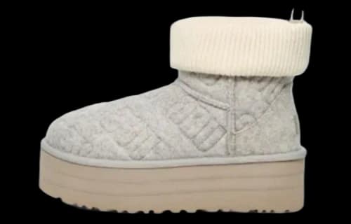 UGG Classic Mini Platform Felted Boot Grey (Women's)