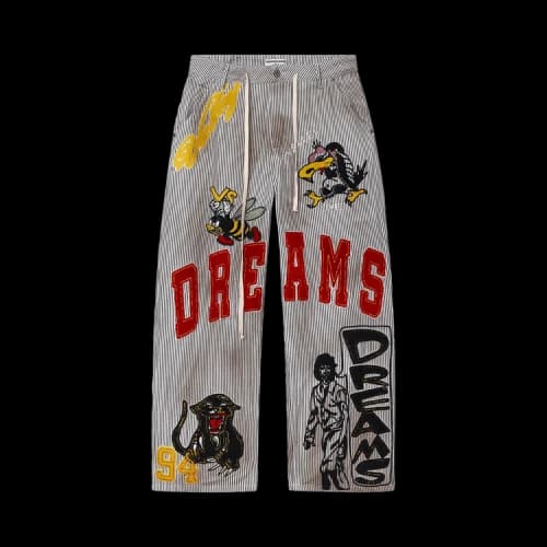 Vale Forever Pinstripe Work Pants 'Striped/Black/White'