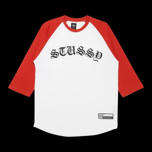 Stussy Gothic Baseball Tee 'Orange'