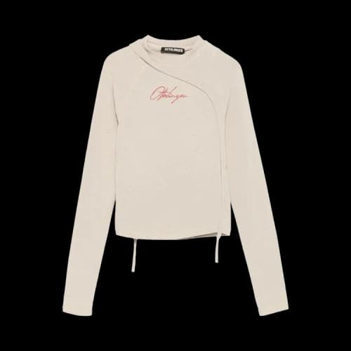 Ottolinger Deconstructed Fitted Long-Sleeve T-Shirt 'Beige'