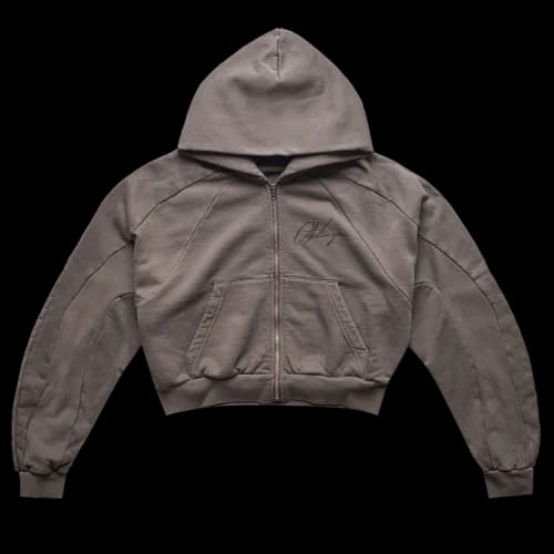 Ottolinger Multiline Zip Hoodie 'Brown'