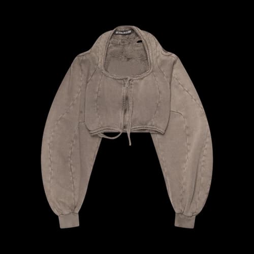 Ottolinger Rogue Cropped Zip Up 'Beige'