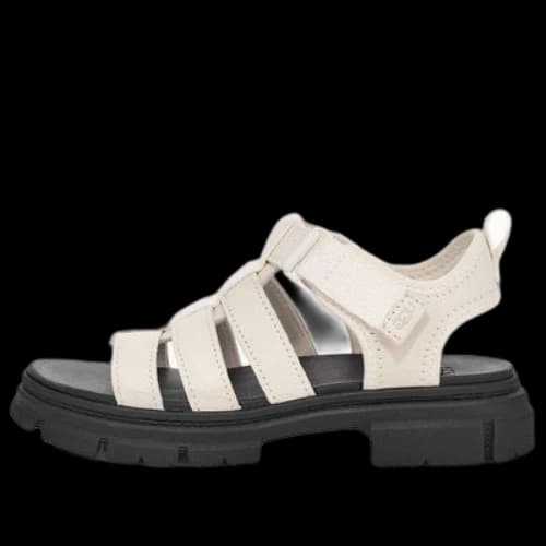 (GS) UGG Kids Sandals 'White Black'