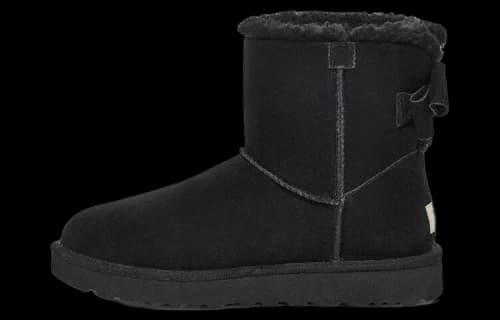 UGG Mini Bailey Suede Bow 'Black' (Women's)
