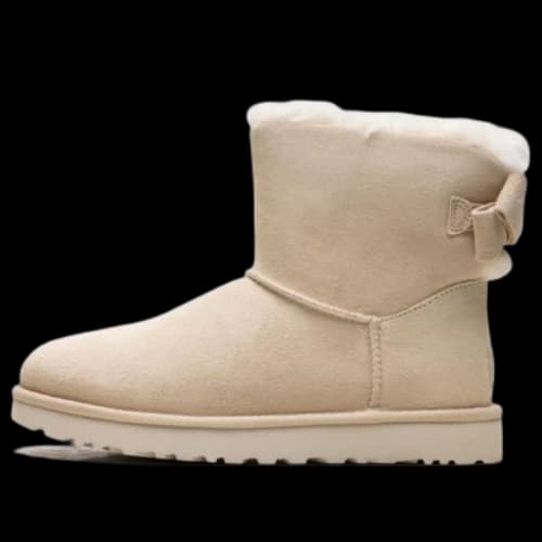 UGG Mini Bailey Suede Bow 'Cream' (Women's)