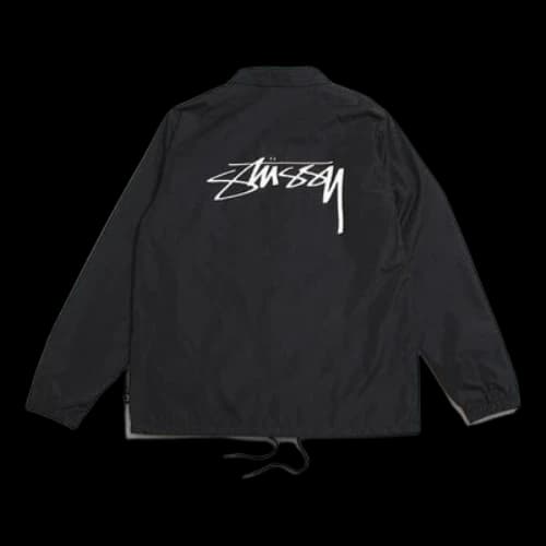 Stussy Unisex Printing Coach Jacket Black