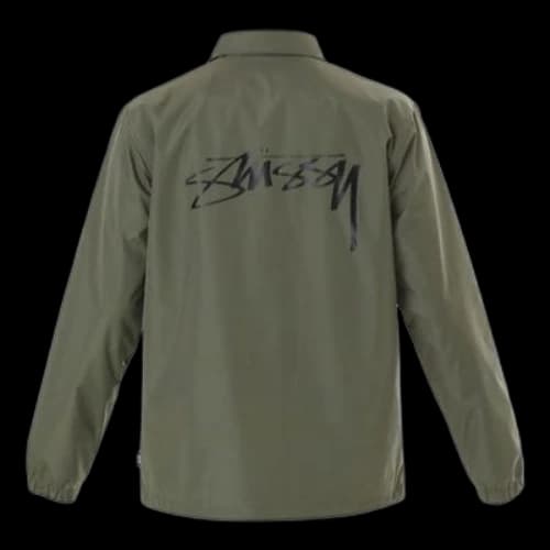 Stussy Back LOGO Printing Coach Jacket Unisex Green
