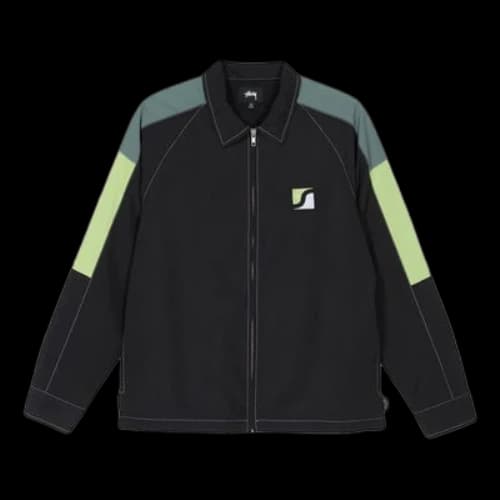 Stussy Panel Zip Jacket Splicing Zipper Unisex Black