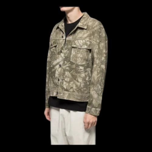 Stussy Dyed Ranch Jacket lapel Tie Dye Unisex Green