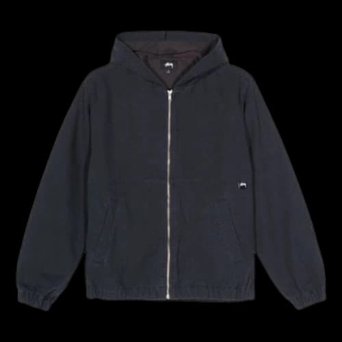 Stussy Unisex Solid Canvas Work Jacket Black