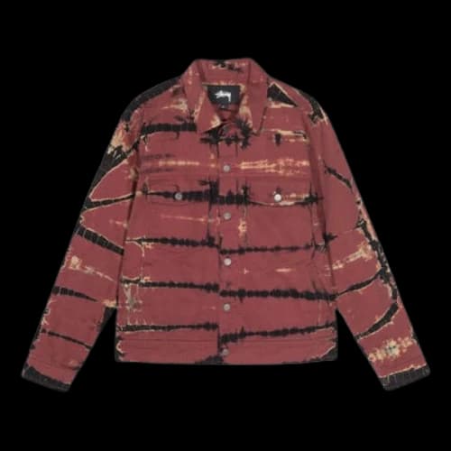 Stussy Rip Dye Ranch Jacket Tie Dye Casual Unisex Red
