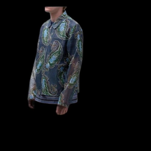Stussy Mesh Zip Jacket Pattern Zipper Unisex Blue
