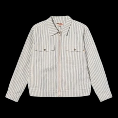 Stussy Loose Stripe Long Sleeves Jacket Unisex Creamy White