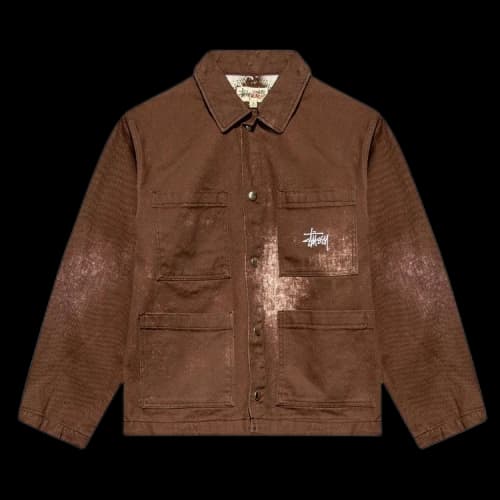 Stussy Spotted Bleach Chore Jacket 'Brown'