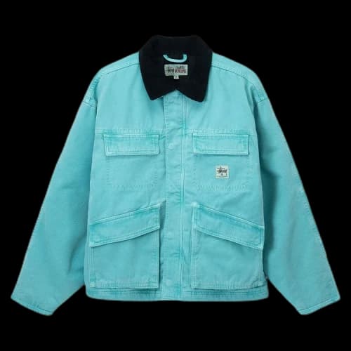 Stussy Washed Canvas Shop Jacket 'Teal'