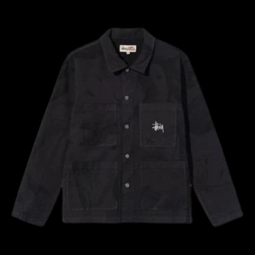 Stussy Unisex Venus Chor Printing Lapel Jacket Black