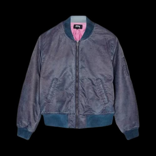 Stussy Dyed Nylon Bomber 'Navy'