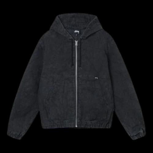 Stussy FW21 Washed Hooded Jacket Black