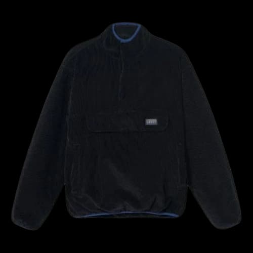 Stussy Corduroy Mock Pullover Logo Black