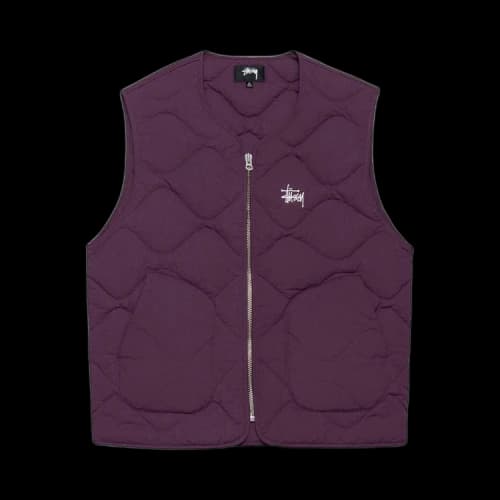 Stussy Recycled Nylon Liner Vest Plum