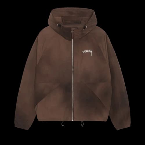Stussy Wave Dye Beach Shell Jacket 'Coffee'