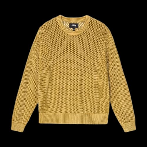 Stussy Pigment Dyed Loose Gauge Sweater 'Gold'
