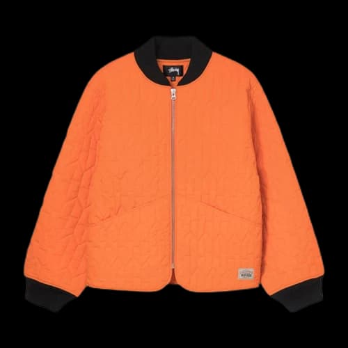 Stussy S Quilted Liner Jacket Orange
