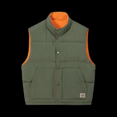 Stussy Reverse Down Workgear Vest Olive
