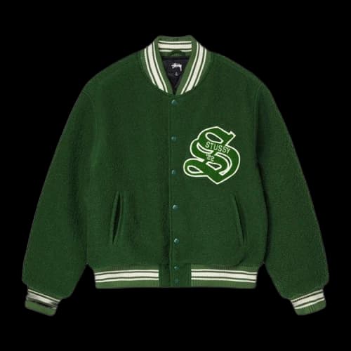 Stussy Casentino Wool Varsity Jacket 'Green'