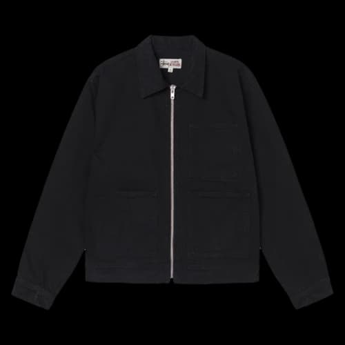 Stussy Overdyed Zip Work Jacket 'Black'
