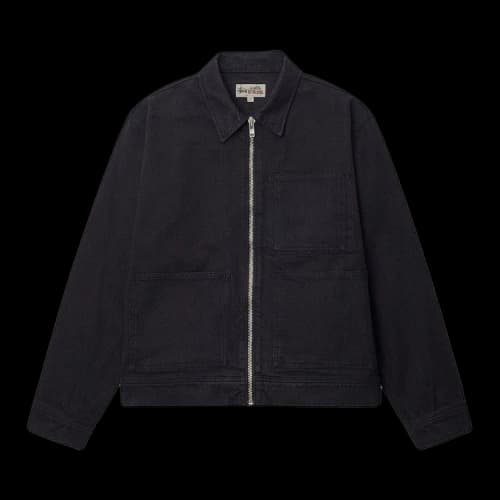 Stussy Denim Zip Work Jacket Black