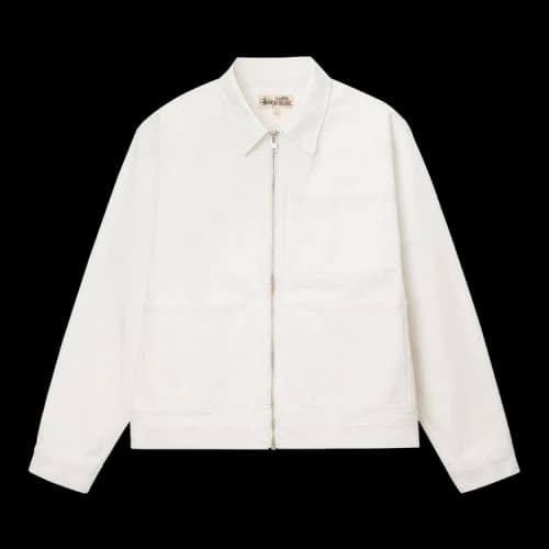 Stussy Zip Work Jacket Denim 'Bone'