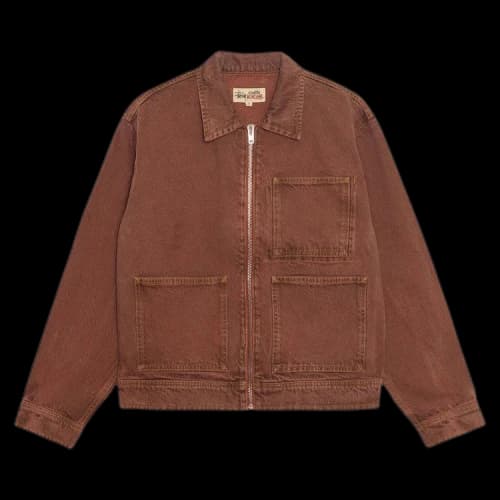 Stussy Denim Zip Work Jacket Clay