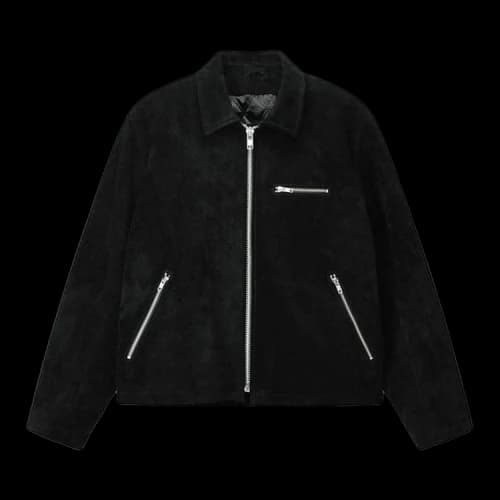 Stussy 8 Ball Suede Bing Jacket Black