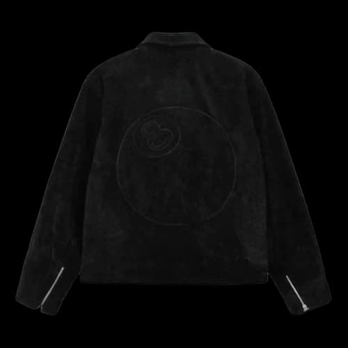 Stussy 8 Ball Suede Bing Jacket 'Black'