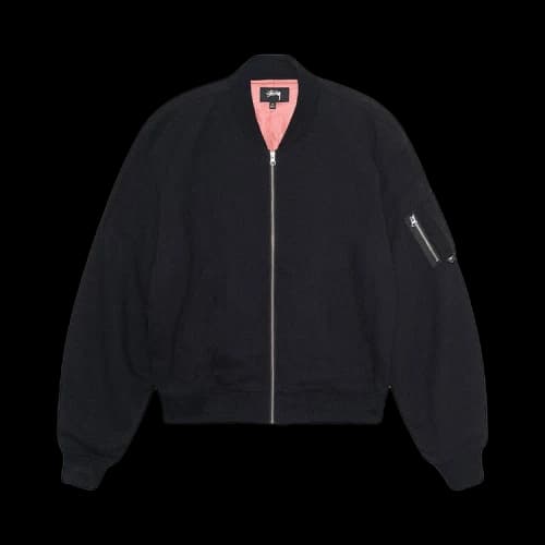 Stussy Linen Beach Bomber 'Black'