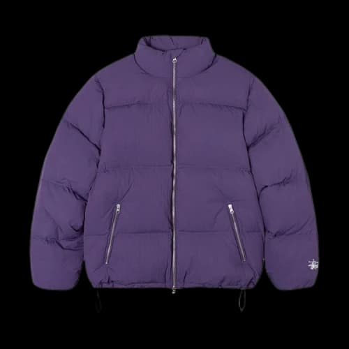 Stussy Nylon Down Puffer Jacket Purple