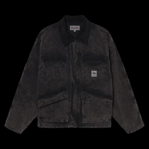 Stussy Distressed Canvas Shop Jacket 'Black'