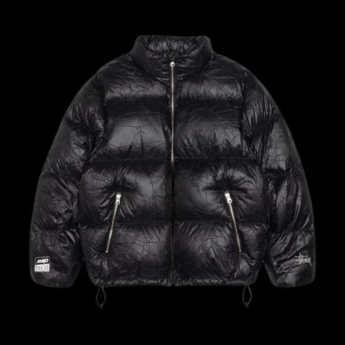 Stussy Wrinkled Nylon Down Puffer 'Black'