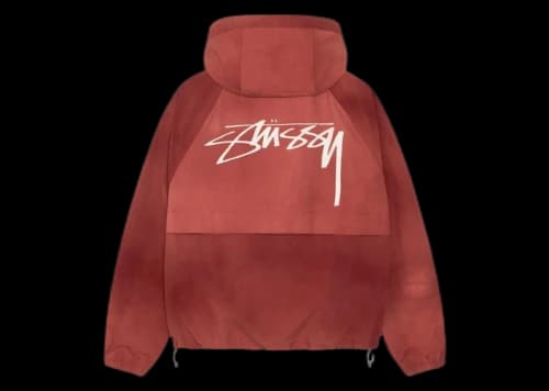 Stussy Beach Wave Dye Shell Jacket Maroon