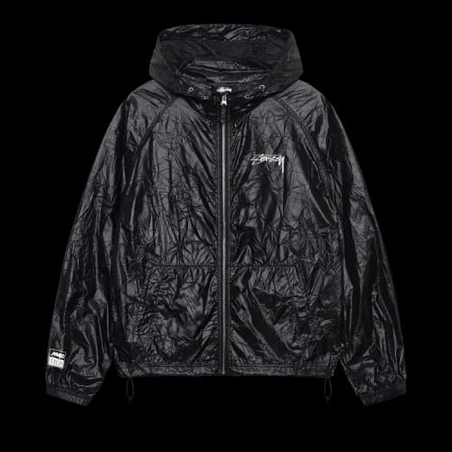 Stussy Beach Wrinkled Nylon Shell 'Black'
