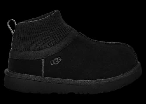 UGG Classic Ultra Stretch Cuff Slipper Black (Toddler)
