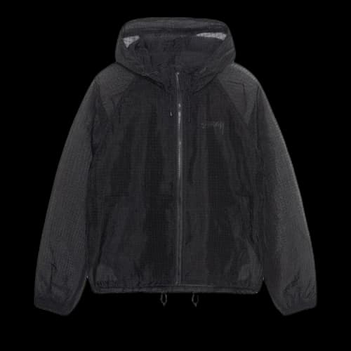 Stussy Beach Ripstop Transparent Shell Jacket Black