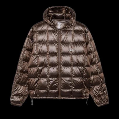 Stussy Midweight Hooded Puffer Brown