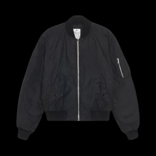 Stussy Waxed Built Bomber Jacket Black
