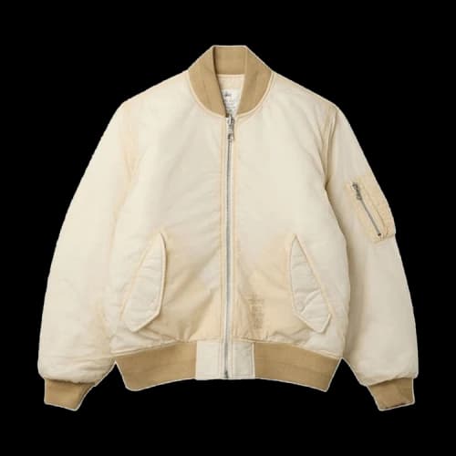 Stussy Quilted Bomber Jacket 'Cream'