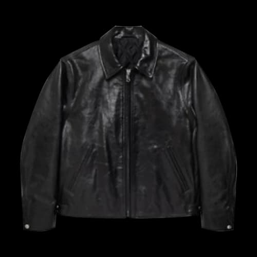 Stussy Leather Garage Jacket Black