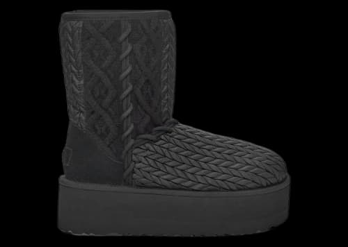 UGG Classic Short Villa Knit Boot Black (Women's)