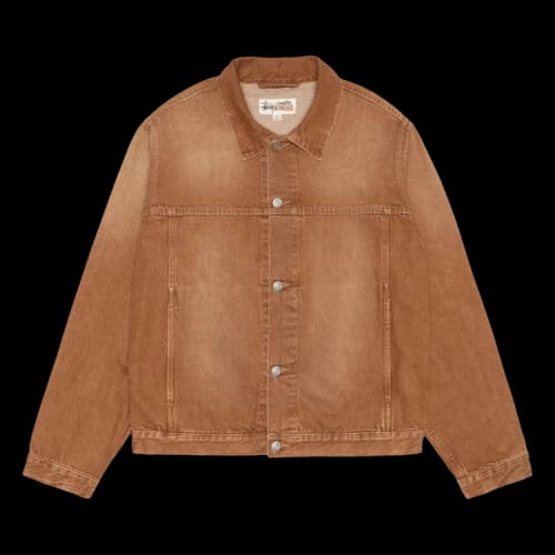 Stussy Trucker Jacket Vintage Denim 'Brown'